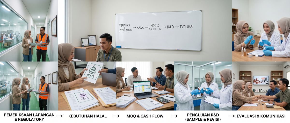 Cara memilih jasa maklon kosmetik melalui evaluasi R&D dan kualitas produk